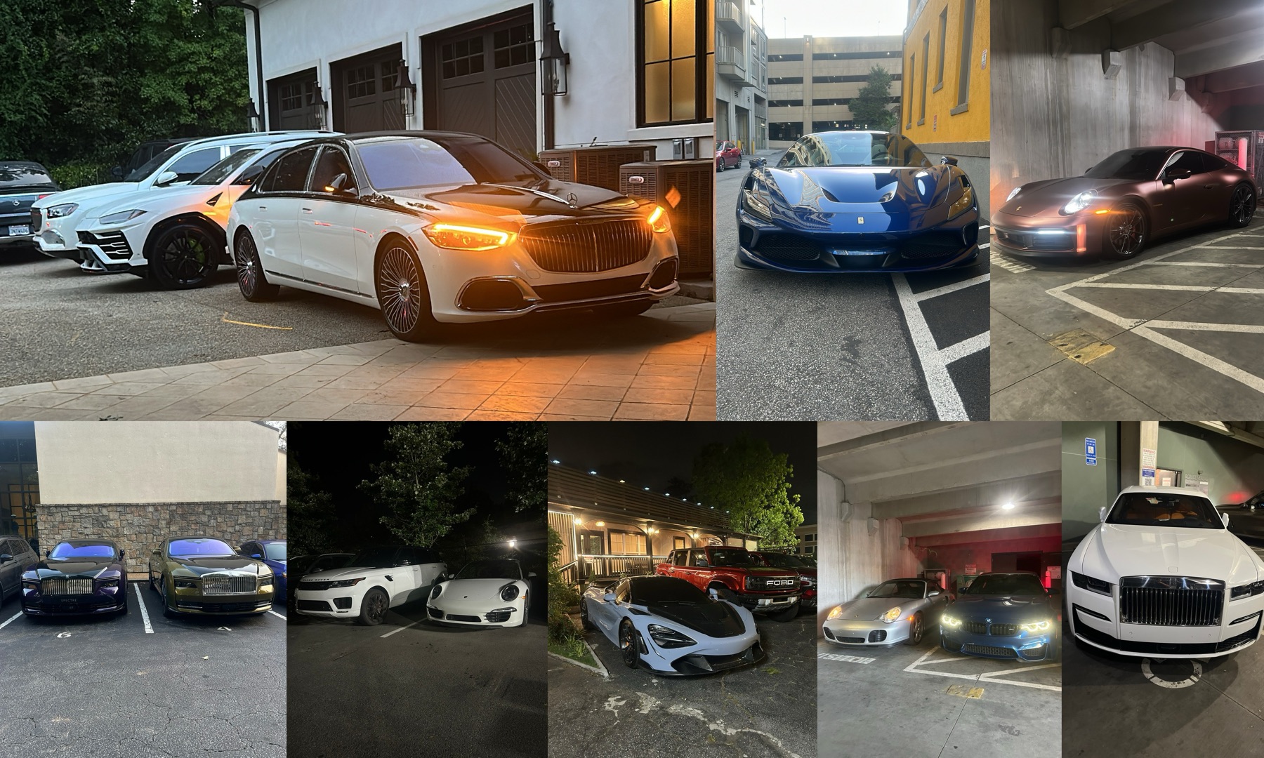 Cars at a managed lot
